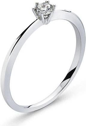 Natsumi Schmuck Diamantring Weissgold 18K/750 0.15 ct H si (54, 750/18 K Gold)