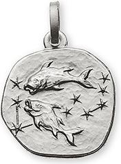 Image du produit Natsumi Schmuck Pendentif signe astrologique Poissons en or blanc 18K/750 (Or blanc 750/18 K)