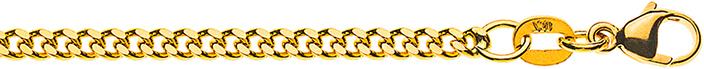 Natsumi Schmuck Halskette Gelbgold 18K/750 Panzer 2.6mm (750/18 K Gelbgold, 50 cm)