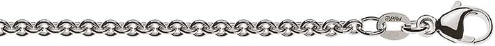 Natsumi Schmuck Halskette Weissgold 18K/750 Anker rund 2.7mm (750/18 K Weissgold, 60 cm)