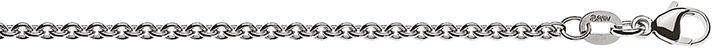 Natsumi Schmuck Halskette Weissgold 18K/750 Anker rund 2.3mm (750/18 K Weissgold, 50 cm)
