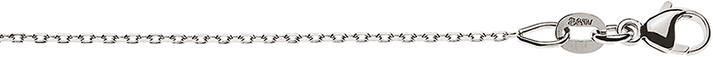Natsumi Schmuck Halskette Weissgold 18K/750 Anker 4-fach 0.9mm (750/18 K Weissgold, 40 cm)