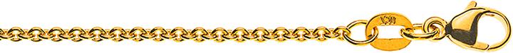 Natsumi Schmuck Halskette Gelbgold 9K/375 Anker Rund 1.7mm (375/9 K Gelbgold, 38 cm)