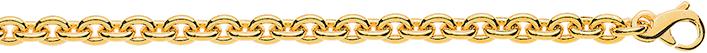 Natsumi Schmuck Halskette Gelbgold 9K/375 Anker Rund 3.9mm (375/9 K Gelbgold, 55 cm)