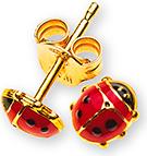 Image du produit Natsumi Schmuck Boucles d'oreilles coccinelle en or jaune 18K/750 (750/18 K Or jaune)