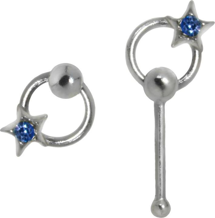 Bijouteria Nasenpiercing (Kristall, Silber 925)