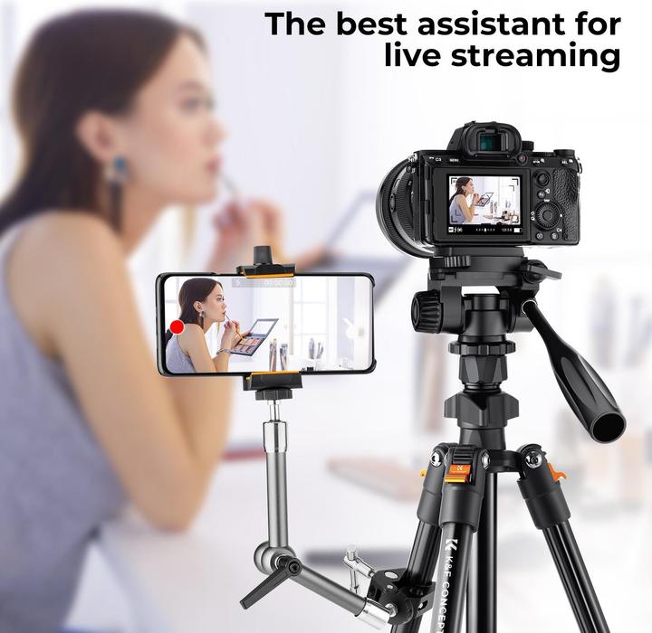 Image du produit K&F Concept Concept Tripod w/ Videohead (Métal)