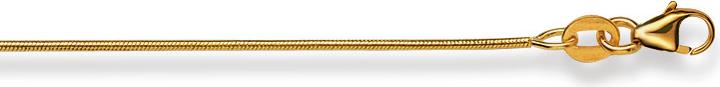 Natsumi Schmuck Halskette Gelbgold 18K/750 Schlange matt 0.9mm (750/18 K Gelbgold, 50 cm)