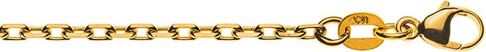 Natsumi Schmuck Halskette Gelbgold 18K/750 Anker geschliffen 2.1mm (750/18 K Gelbgold, 40 cm)