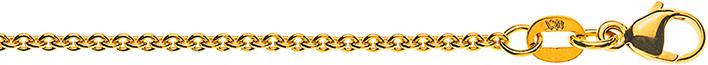 Natsumi Schmuck Halskette Gelbgold 14K/585 Anker rund 1.7mm (585/14 K Gelbgold, 55 cm)
