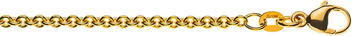 Natsumi Schmuck Halskette Gelbgold 18K/750 Anker rund 2.7mm (750/18 K Gelbgold, 40 cm)