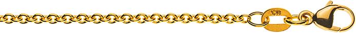 Natsumi Schmuck Halskette Gelbgold 18K/750 Anker rund 1.9mm (750/18 K Gelbgold, 38 cm)