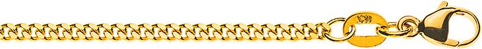 Natsumi Schmuck Halskette Gelbgold 18K/750 Panzer 2.1mm (750/18 K Gelbgold, 50 cm)