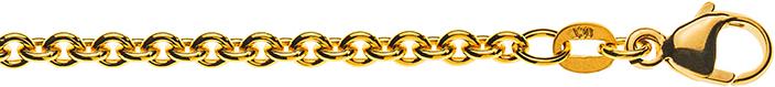 Natsumi Schmuck Halskette Gelbgold 18K/750 Anker rund 3.1mm (750/18 K Gelbgold, 50 cm)