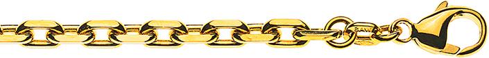 Natsumi Schmuck Halskette Gelbgold 18K/750 Anker geschliffen 3.5mm (750/18 K Gelbgold, 50 cm)