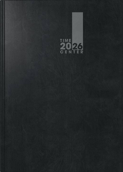 Wochenkalender TimeCenter, Baladek-Einband, schwarz 2026 (15 x 21 cm, German)