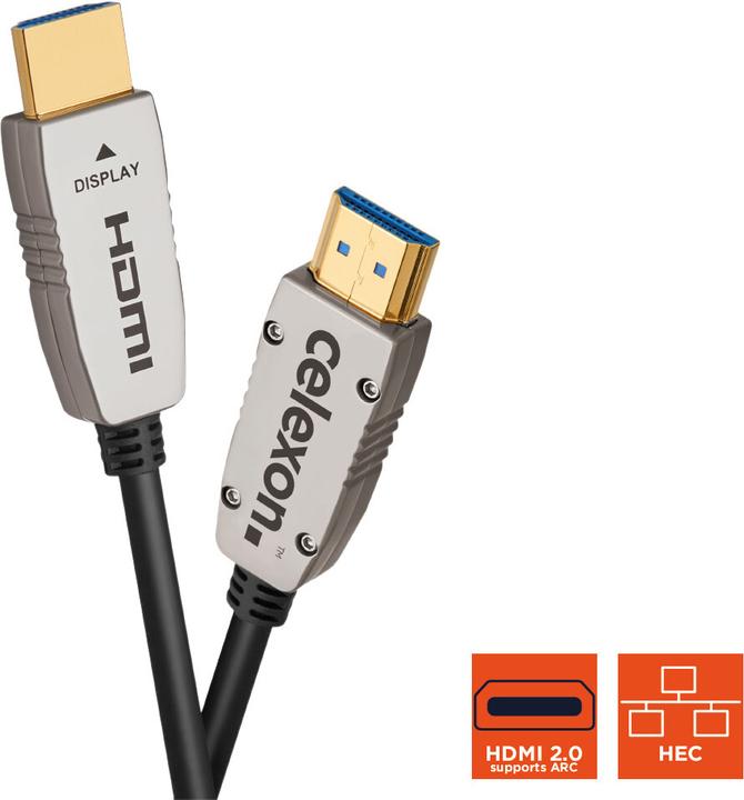 Produktbild Celexon UHD Optical Fibre HDMI 2.0b Active Kabel 6m schwarz (6 m, HDMI)