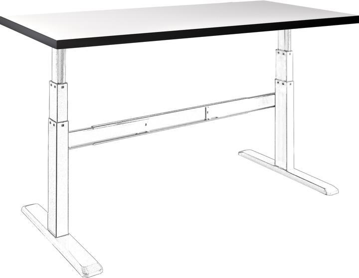 Produktbild Celexon HPL Tischplatte 150 x 75 cm, weiss (150 x 75 cm)