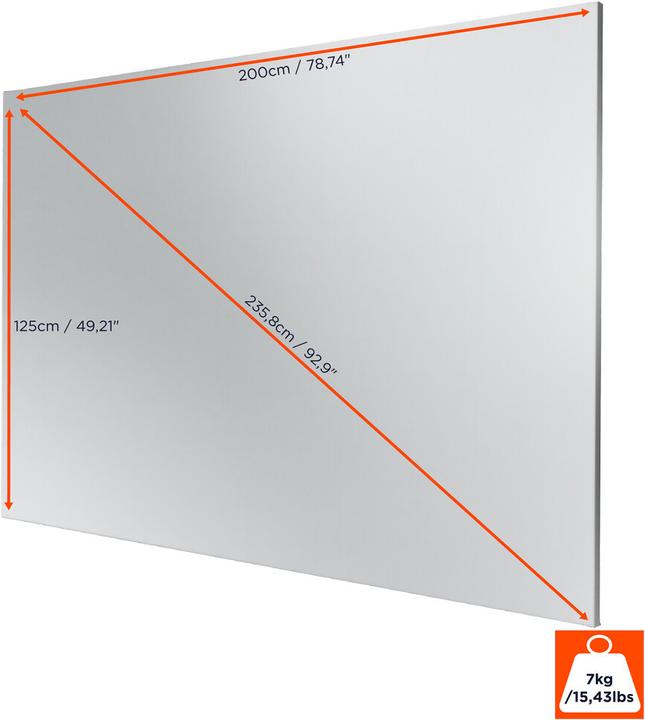 Image du produit Celexon Écran sur cadre Expert PureWhite 200 x 125 cm (92.83", 16:10)