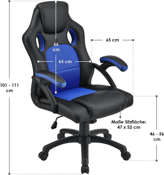 Produktbild Juskys Racing Schreibtischstuhl