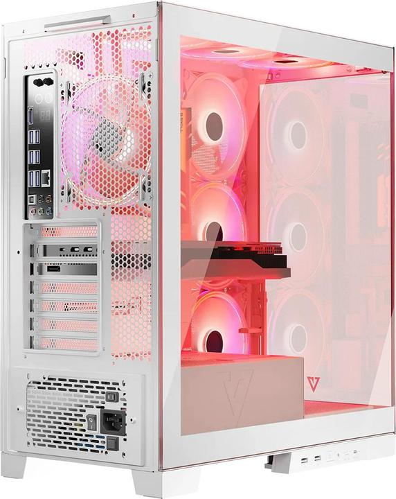Actual product image Modecom Computer case Volcano SPACE APEX ARGB MIDI USB 3.0 X 2 CYPE-C white (mATX, ATX, ITX)