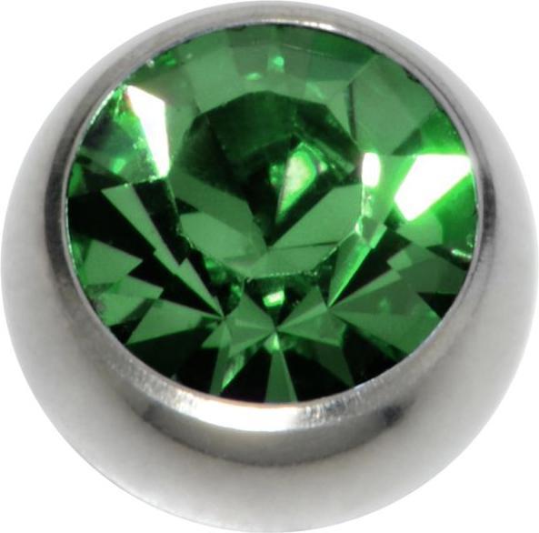 Bijouteria Piercingverschluss (Chirurgenstahl 316L, Kristall)