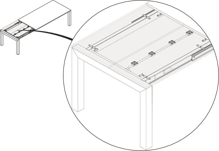 Actual product image Pöttker Height adjustment aluminium 77 Front slide plastic grey
