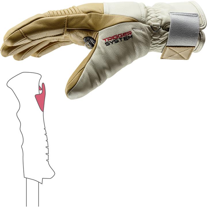 Produktbild Leki Rubic 3D Handschuhe weiss braun (9)