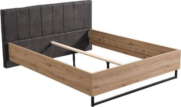 Produktbild Homestyle4u Doppelbett Polsterbett Industrial Style (160 x 200 cm)