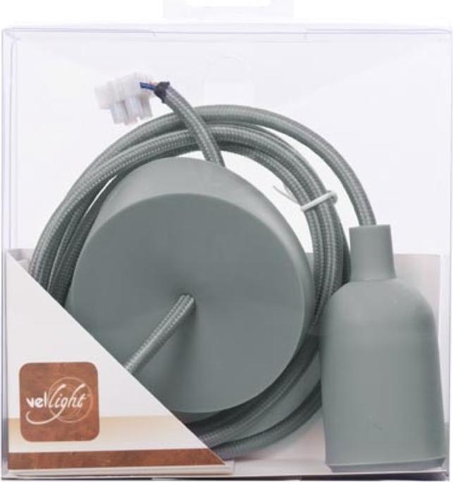Immagine prodotto Vellight Lampada a sospensione di design con cavo tessile - Grigio (E27)