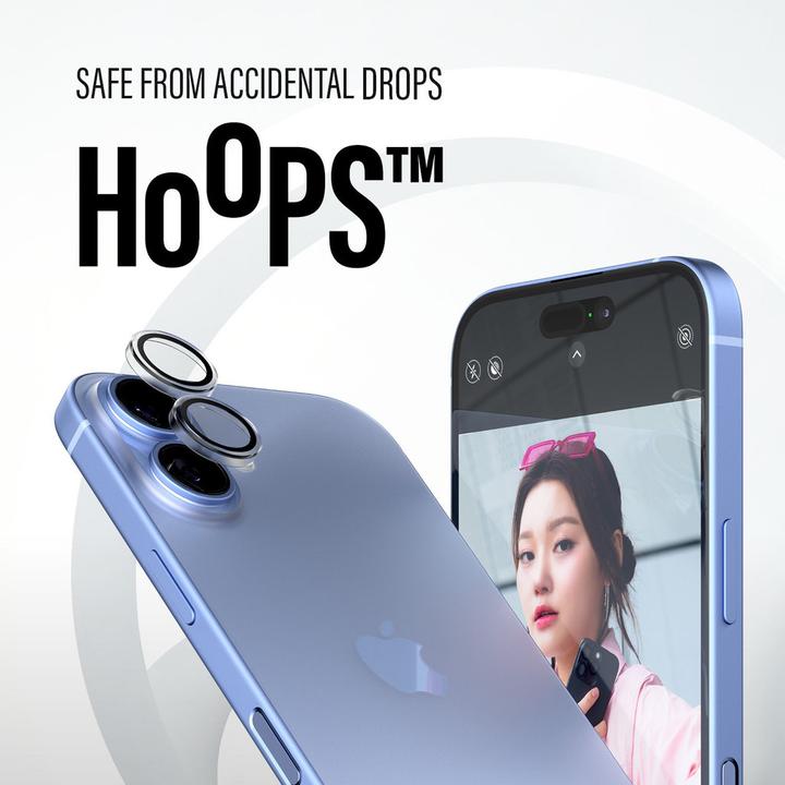 Produktbild PanzerGlass Hoops Transparent Lens Protector iPhone '24 6.1"/ 6.7" (1 Stück, Apple iPhone 16 Plus, Apple iPhone 16)
