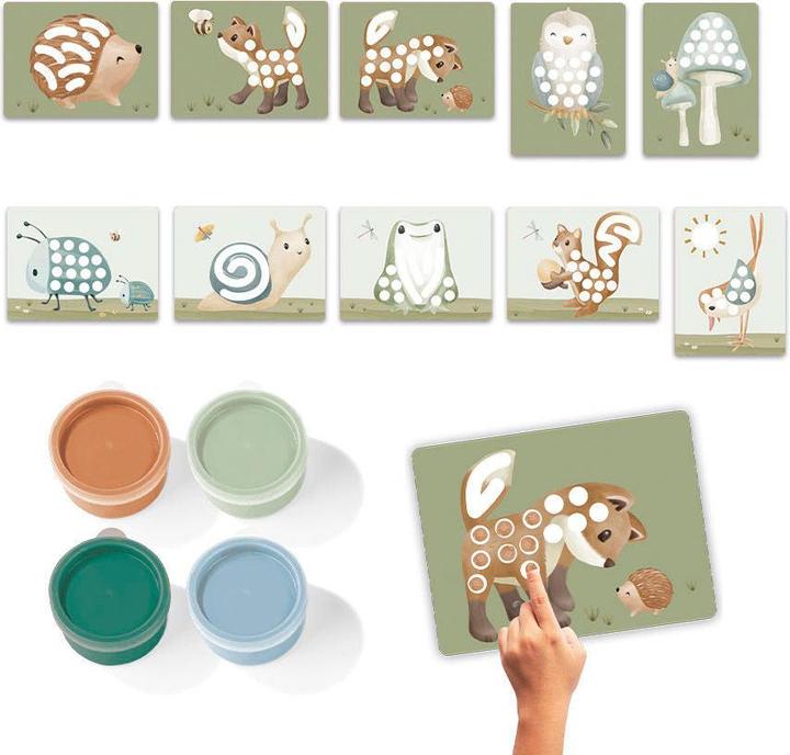 Actual product image Little Dutch Forest Friends finger painting set