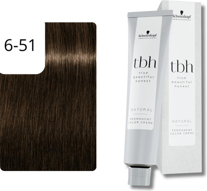 Image du produit Schwarzkopf true beautiful honest - 6-51C Cendré Or Blond Foncé Cendré (6-51 Cendré Or Blond Foncé Cendré)
