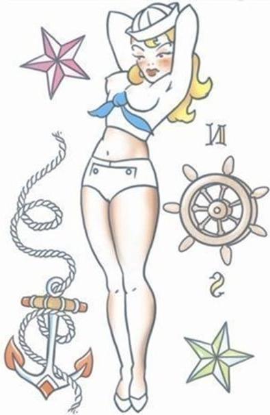 Immagine prodotto Tinsley Transfers Matrosin Pin-Up | Klebetattoos