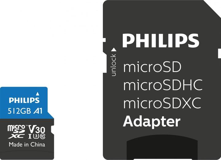 Actual product image Philips MicroSDXC Card (512 GB, microSDXC, U3, UHS-I)