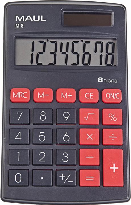 Maul Taschenrechner M8 Schwarz (Solarzellen)