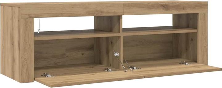 Produktbild VidaXL TV Schrank Lowboard Fernsehschrank Fernsehtisch mit LED Artisan-Eiche (120 x 35 x 40 cm)