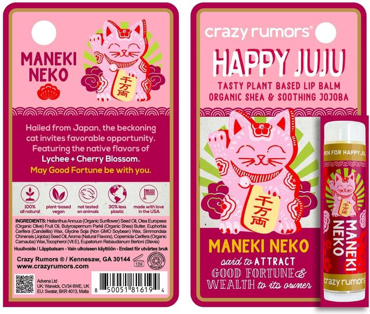 Actual product image Crazy Rumors Maneki Neko Lip Balm (Balm, 0.50 ml)