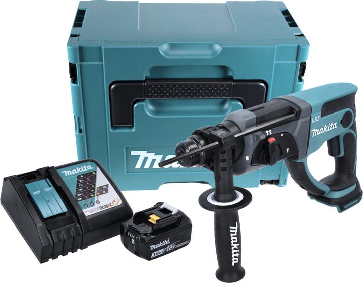 Productafbeelding Makita DHR 202 RF1 Accu combihamer 18V 2,0J SDS Plus in Makpac met 3,0 Ah accu en lader (Oplaadbare batterij)