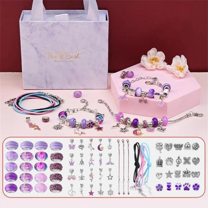 Activity Board Kinderarmband DIY Anhänger Perle - Bunte Perlen Exquisite Geschenk-Box-Set