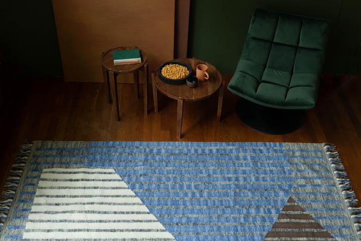 Actual product image Dutchbone Hampton Carpet 200x300 Blue (200 x 300 cm)