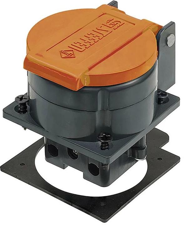 Actual product image Steffen Recessed socket T15 IP55 anthracite cover orange