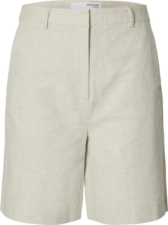 Selected Femme Extra Wide Fit Shorts aus Leinengemisch