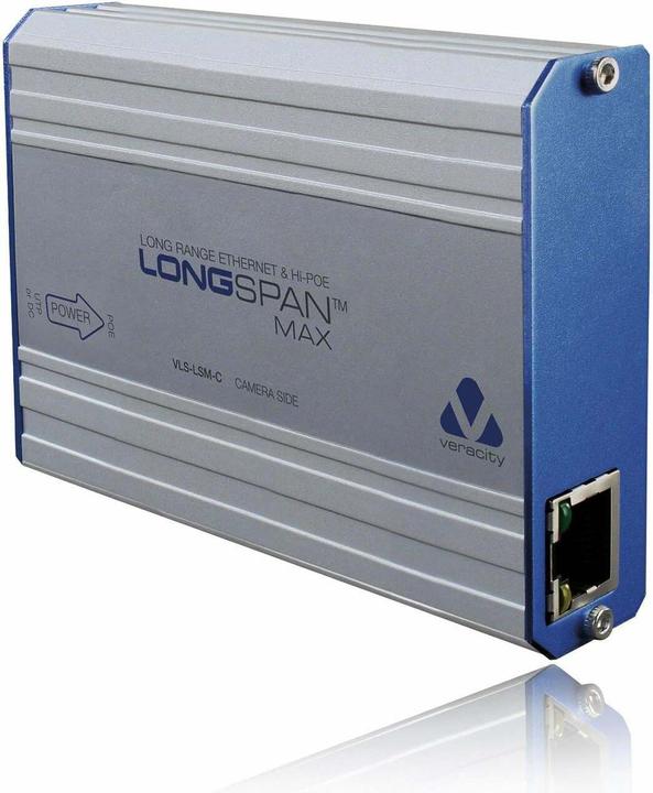 Veracity LONGSPAN Max (Camera). (802.3af (PoE), 802.3bt (PoE++), 802.3at (PoE+), 71 W)