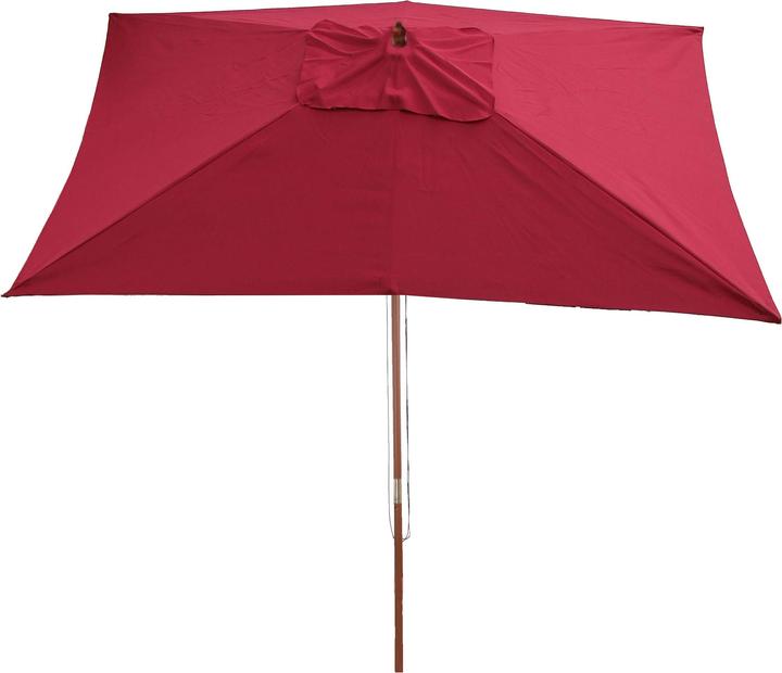 Produktbild Swisshandel24 Sonnenschirm, Gartenschirm Marktschirm, 2x3m Polyester/Holz 6kg, bordeaux - 27317 (2 m)