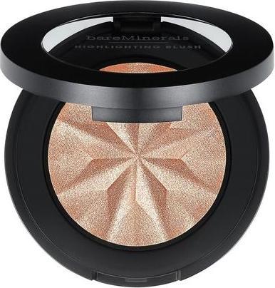 Bare Minerals Gen Nude Highlighting Blush 2-in-1 Blush Highlighter Hybrid Silky Blendable Makeup All-Day Wear Talc (Peach Glow)