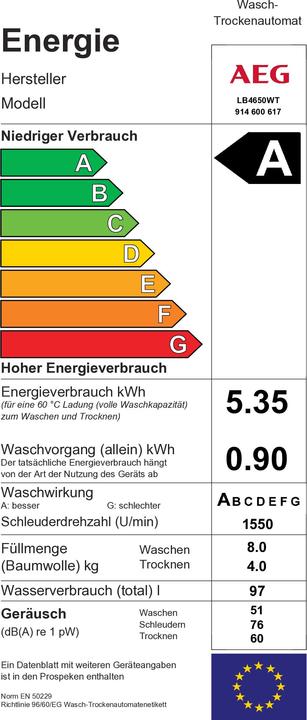 Energie-Label AEG LB4650WT