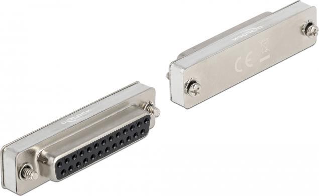 Actual product image Delock RS-232/422/485 loopback adapter with DB25 socket (0.01 m)