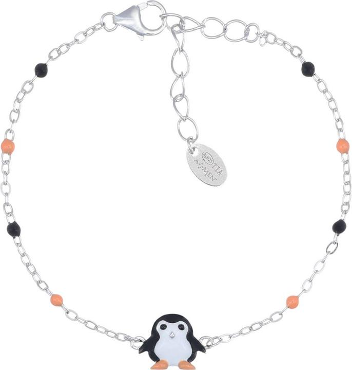 Amen Junior Penguin Armband (16 cm, Emaille, Silber 925)
