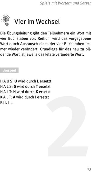 Produktbild Die 50 besten Spiele zum Gedächtnistraining mit Senioren (Deutsch, Agnes Boos, 2020)